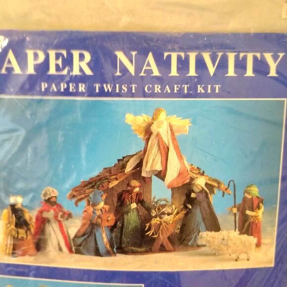 Paper Nativity Twist Craft Kit Shepherd Angel Sheep Paper Doll #434 NEW Vintage - Picture 2 of 4
